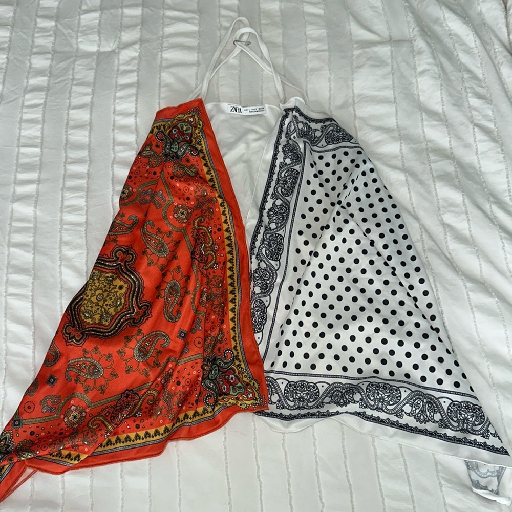 Zara two print open tank top